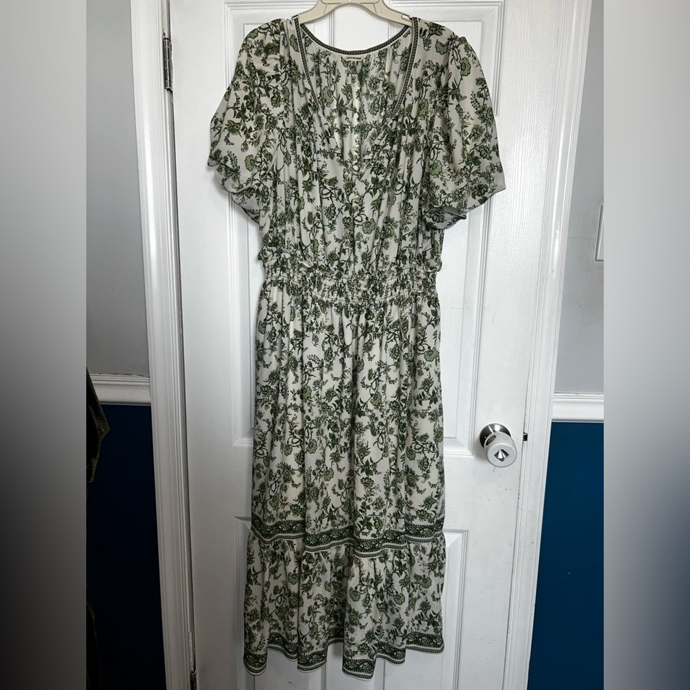 Max Studio Green Floral Maxi Dress